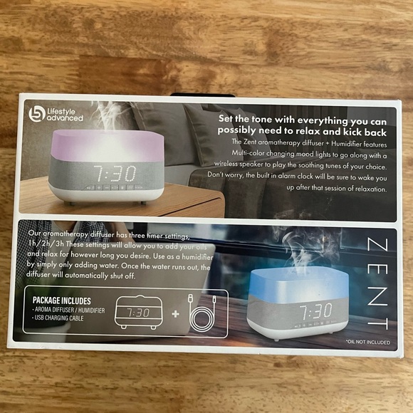 NEW Essential Oil Diffuser/ Bluetooth Speaker/ Digital Alarm Clock - Picture 5 of 6